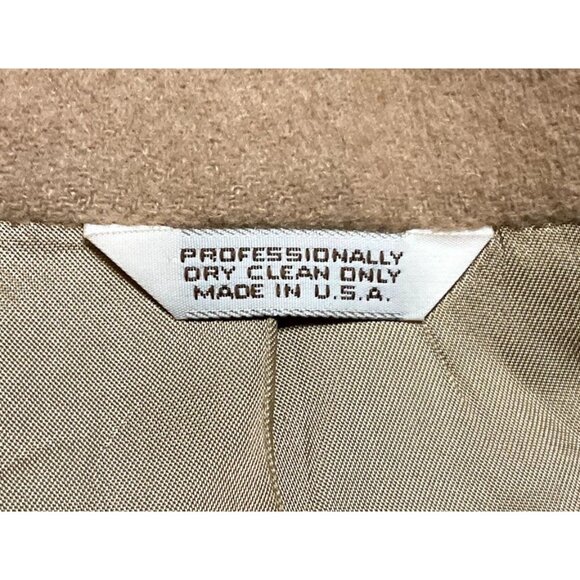 TAN CAMEL HAIR SPORT COAT SZ 43R TAN 100% 2 BUTTON LINED STRUCTURED USA MENS - Picture 7 of 8